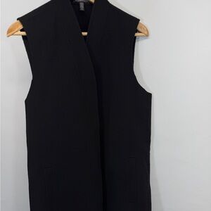 Eileen Fisher medium vest black wool sleeveless sweater